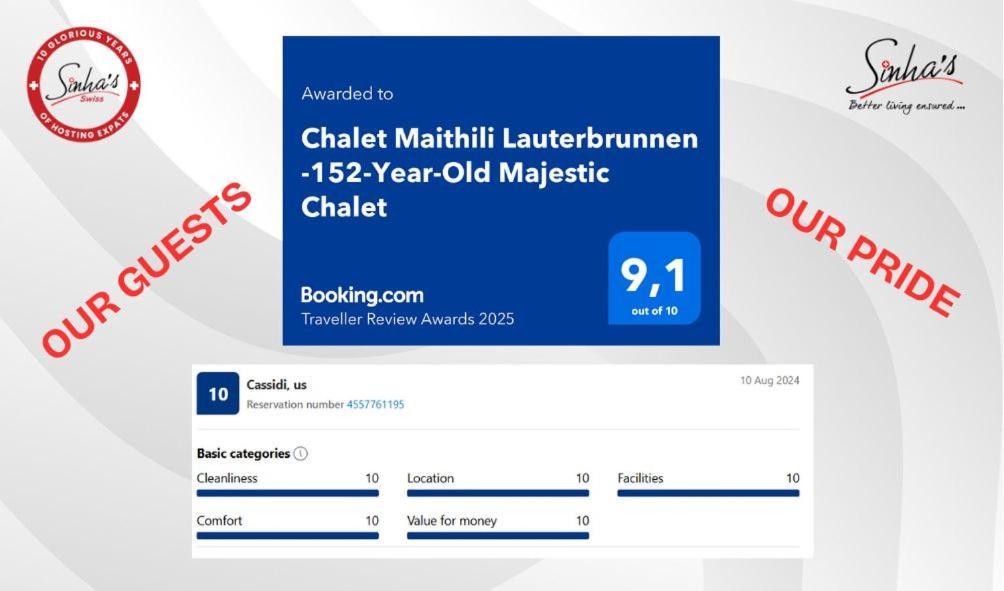 Chalet Maithili Lauterbrunnen -152-Year-Old Majestic Chalet Buitenkant foto